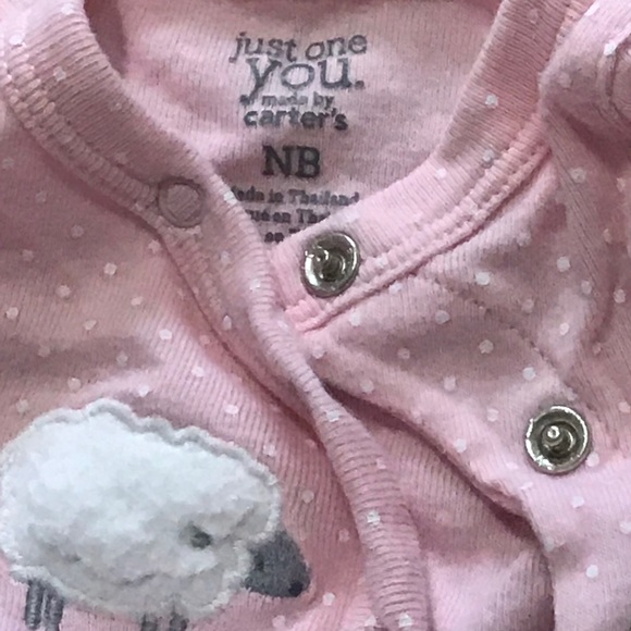 Baby girl newborn pink 2piece long sleeve pant set - Picture 3 of 5